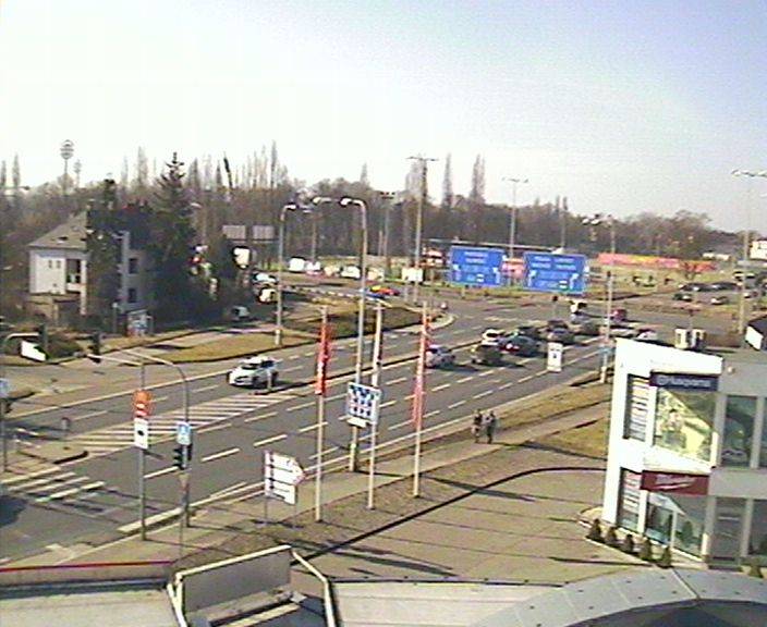 Webová kamera - křižovatka Tesla - čas 10:00