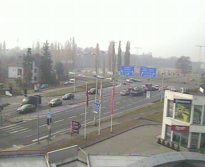Webová kamera - křižovatka Tesla - čas 10:00
