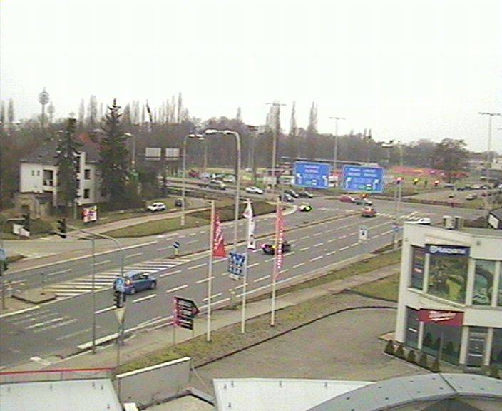 Webová kamera - křižovatka Tesla - čas 10:00