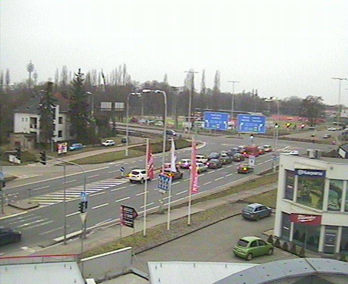 Webová kamera - křižovatka Tesla - čas 16:00