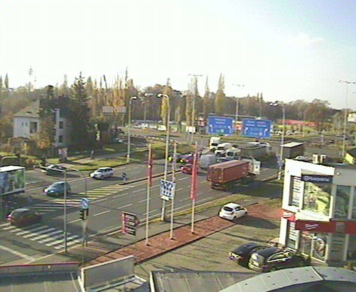 Webová kamera - křižovatka Tesla - čas 10:00