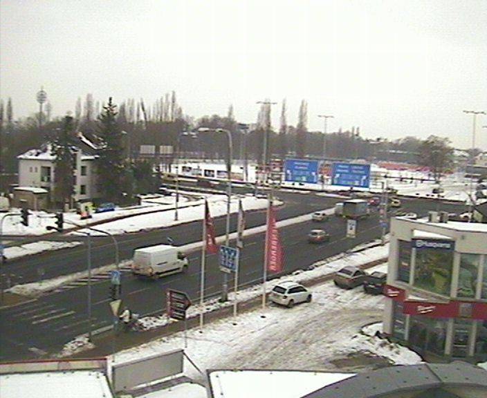 Webová kamera - křižovatka Tesla - čas 10:00