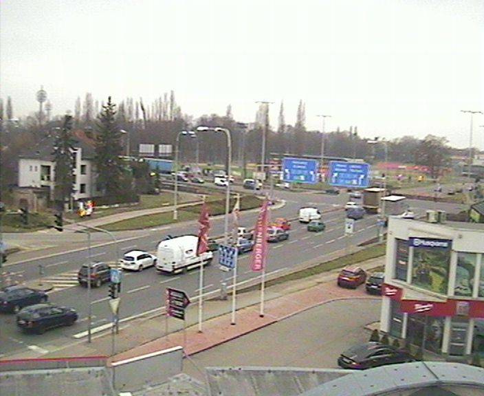 Webová kamera - křižovatka Tesla - čas 10:00