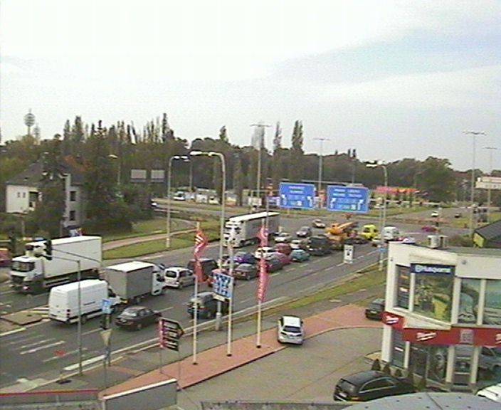 Webová kamera - křižovatka Tesla - čas 10:00