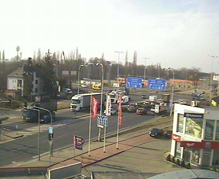 Webová kamera - křižovatka Tesla - čas 10:00