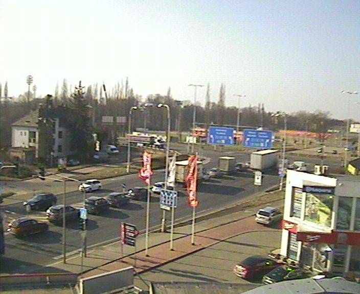 Webová kamera - křižovatka Tesla - čas 10:00