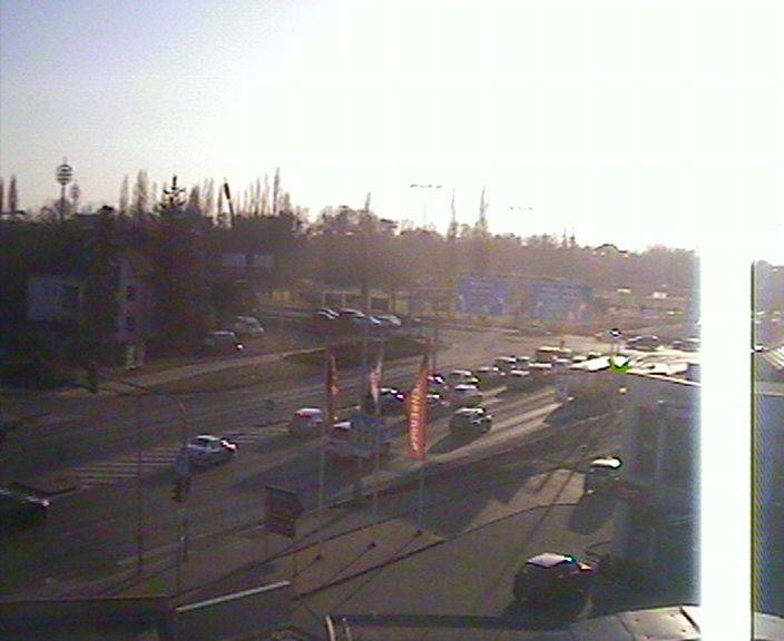 Webová kamera - křižovatka Tesla - čas 16:00