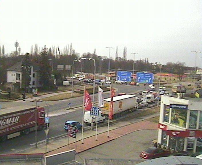 Webová kamera - křižovatka Tesla - čas 10:00
