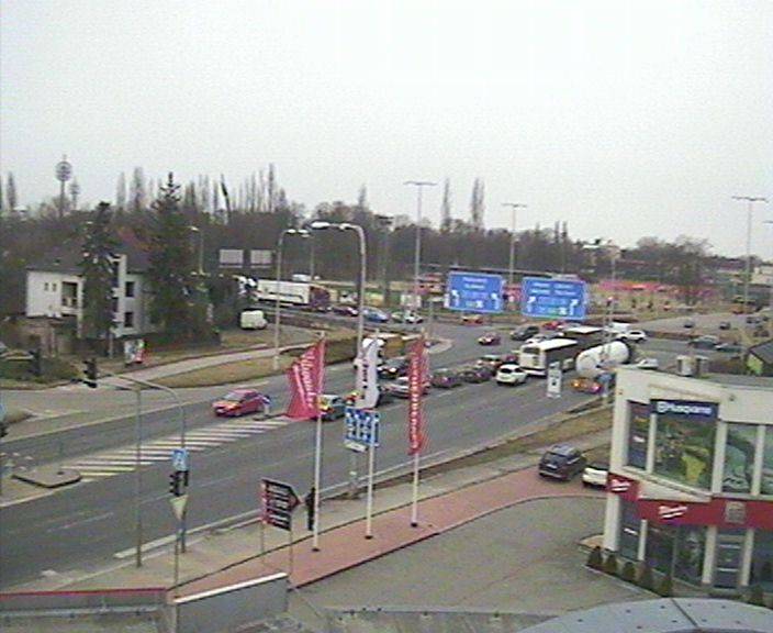 Webová kamera - křižovatka Tesla - čas 16:00