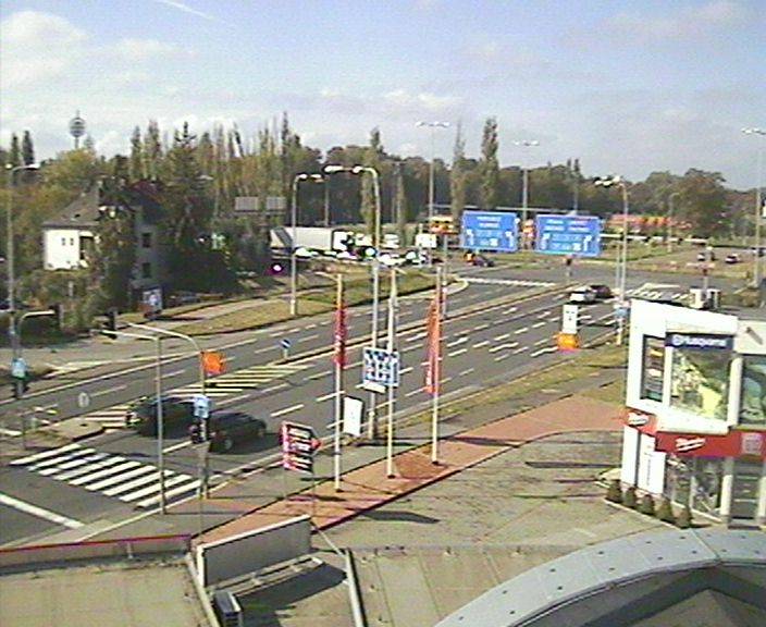 Webová kamera - křižovatka Tesla - čas 10:00