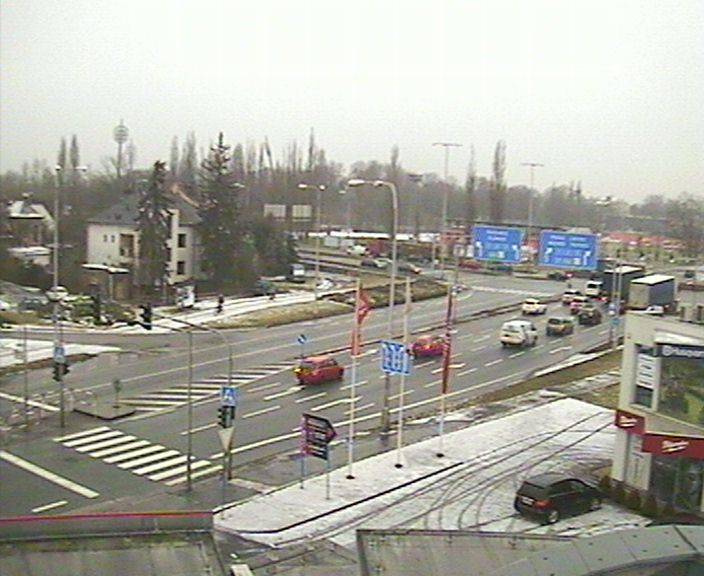 Webová kamera - křižovatka Tesla - čas 10:00