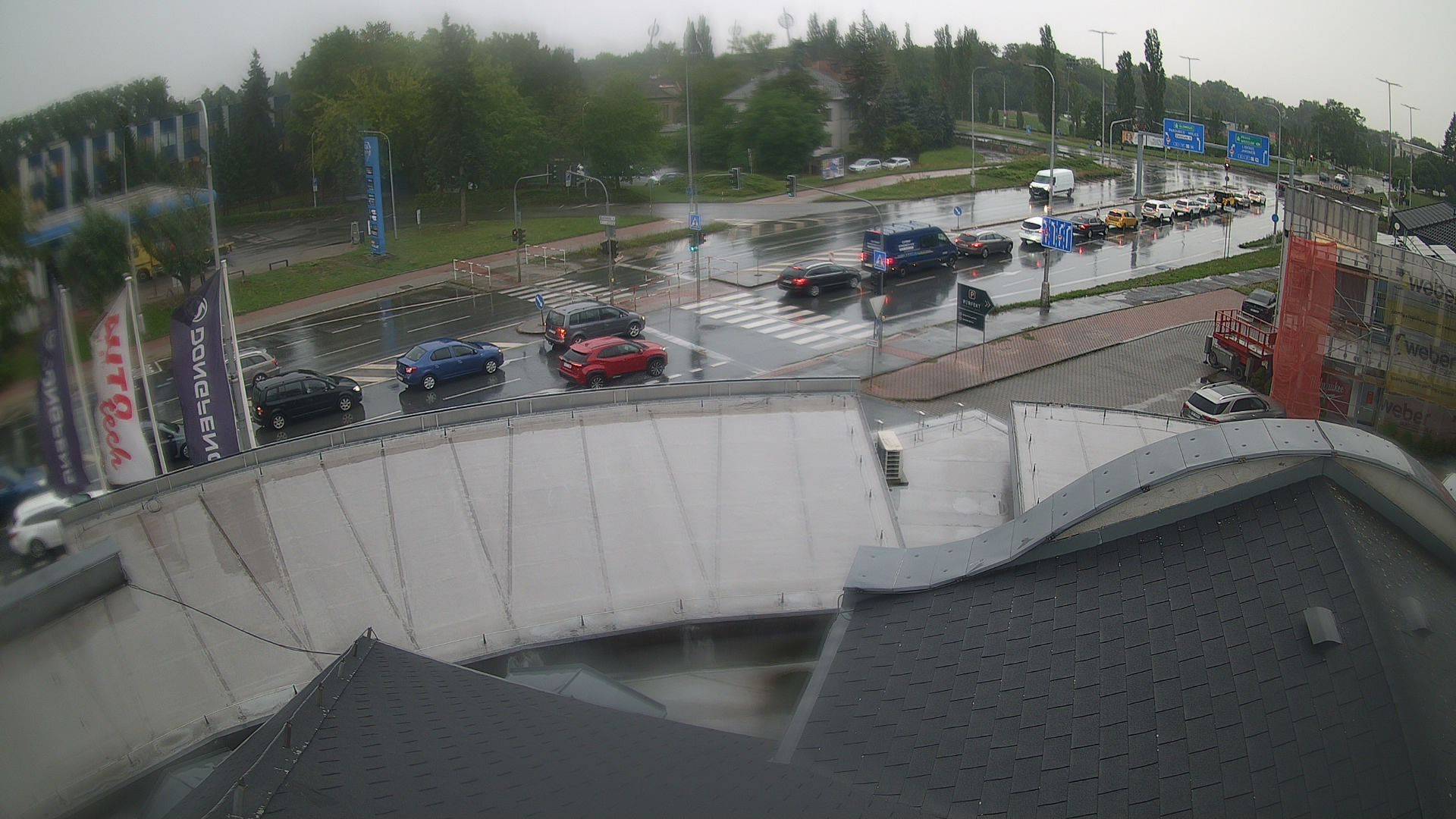 Webová kamera - křižovatka Tesla - čas 10:00