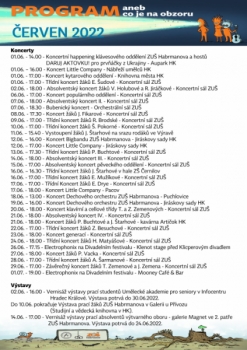 ZUŠ Habrmanova - program na červen (různá data)