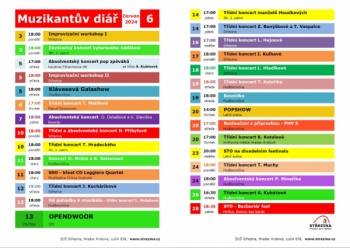 Muzikantův diář - program hudebního oddělení ZUŠ Střezina na červen