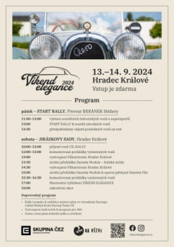 Víkend elegance - program v Jiráskových sadech