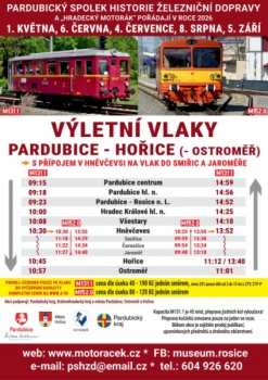 Zastavení v Hradci | Výletní vlaky Pardubice - Hradec Králové - Hořice (- Ostroměř) s přípojem Hněvčeves-Smiřice-Jaroměř